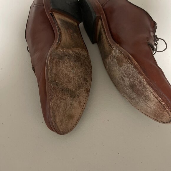 Allen Edmonds LaSalle Mens Size 11 D Brown Made In USA Split Toe Derby Shoes main image 6